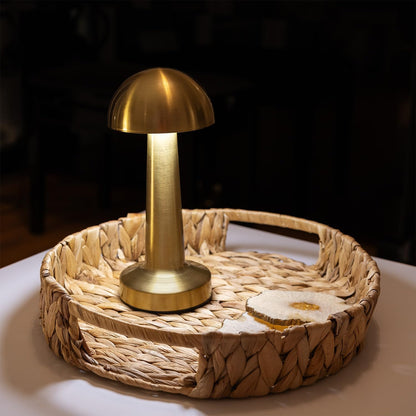 Lampe de table LED sans fil rechargeable – Intensité tactile réglable, 3 modes d'éclairage, design moderne en laiton