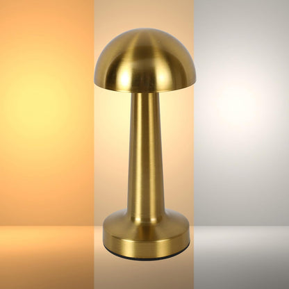 Lampe de table LED sans fil rechargeable – Intensité tactile réglable, 3 modes d'éclairage, design moderne en laiton