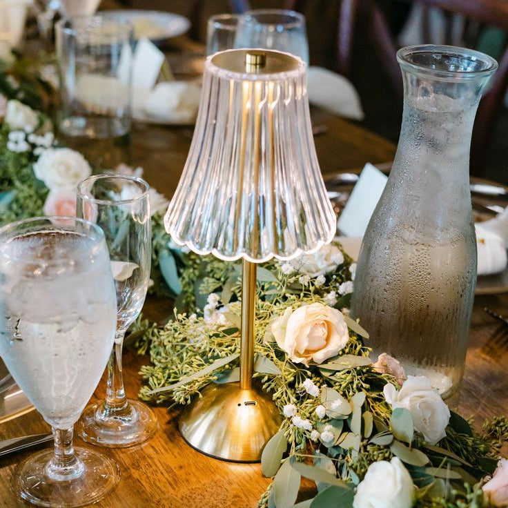 Lampe de Table LED en Cristal de Luxe – Tactile Rechargeable et Dimmable (3 Modes d'Éclairage)