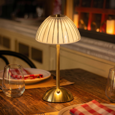 Lampe de table LED sans fil à intensité variable – Veilleuse de chevet tactile rechargeable 3 couleurs
