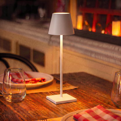Lampe de table à LED sans fil – Rechargeable, tactile à intensité variable (3 modes d'éclairage), (blanc, noir)