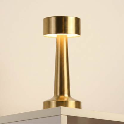Lampe de table LED dorée rechargeable – Intensité réglable tactile, 3 modes de couleur, lumière d'ambiance sans fil