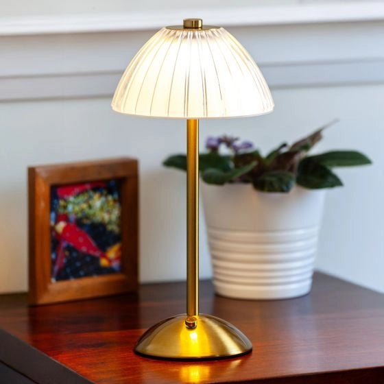 Lampe de table LED sans fil à intensité variable – Veilleuse de chevet tactile rechargeable 3 couleurs